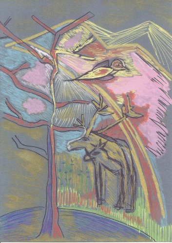Le cerf et son faon